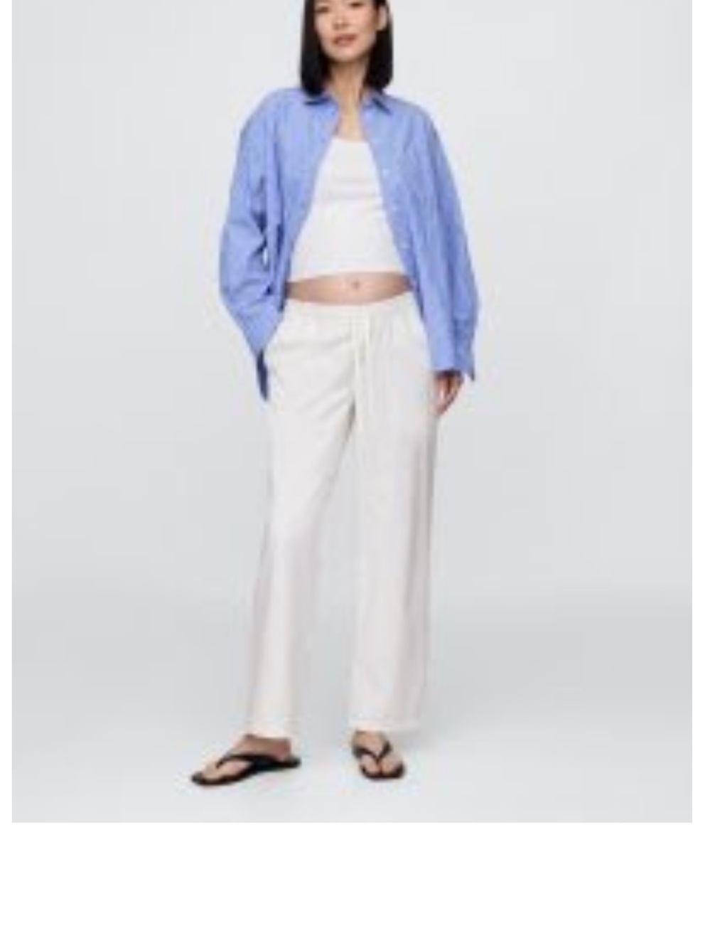 Gap maternity linen pants
